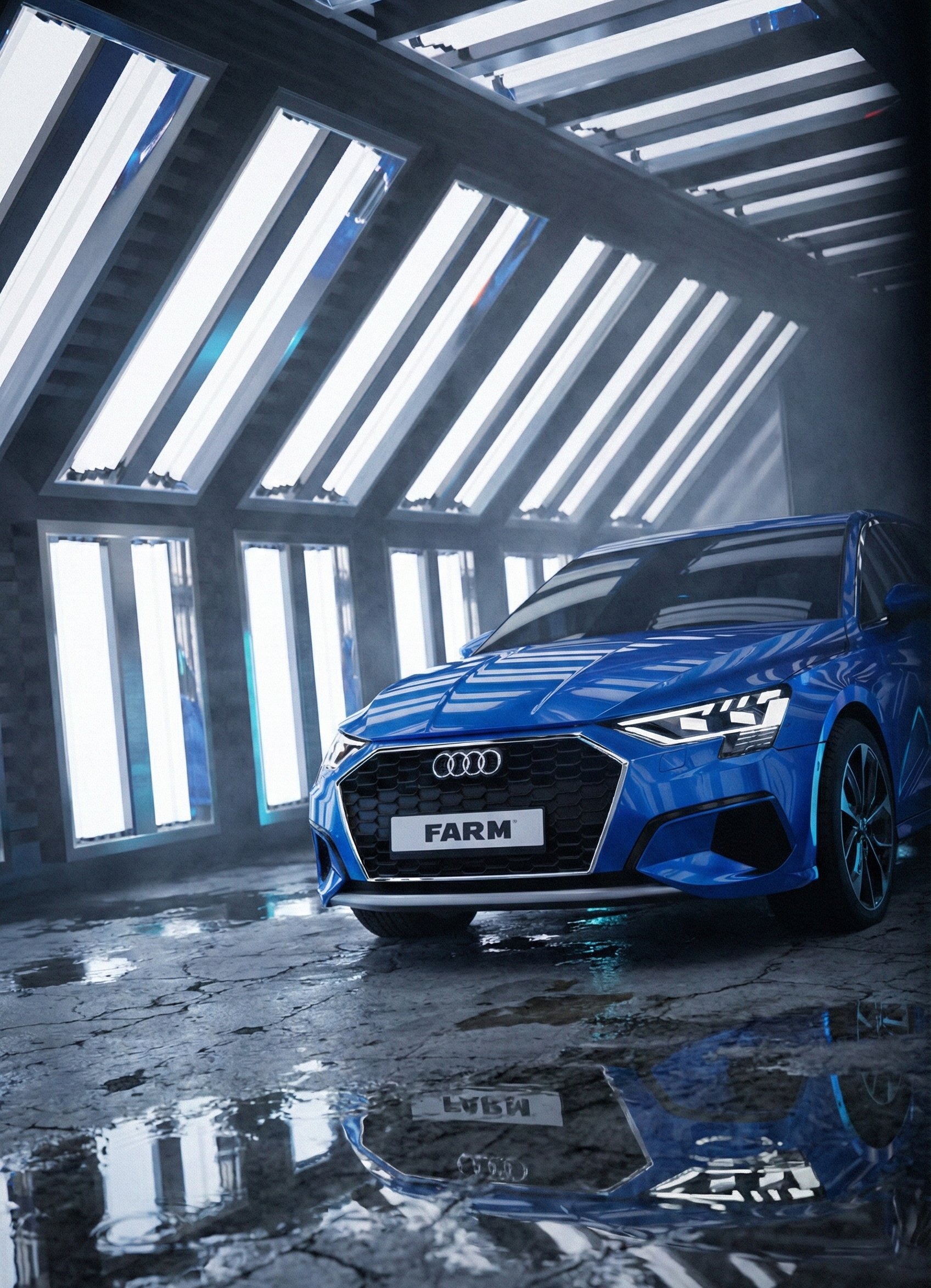Audi A3 — modélisation 3D surface Class A carrosserie automobile — FARM Studio 3D